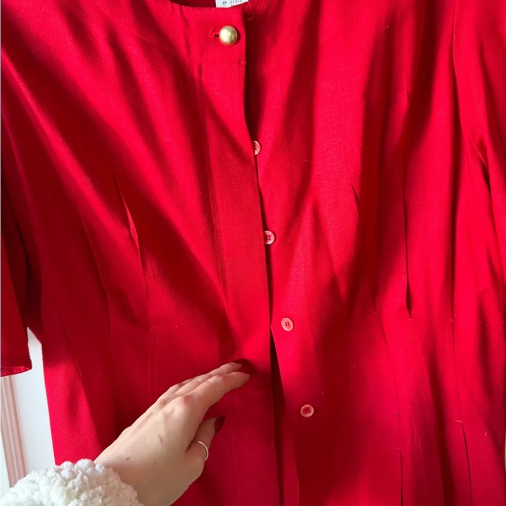 Vintage Argenti Button-Up Blouse with Matching Skirt - Picture 2 of 5